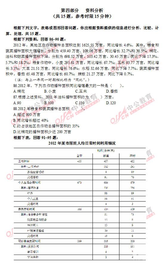 廣東公務(wù)員行測(cè) 解析